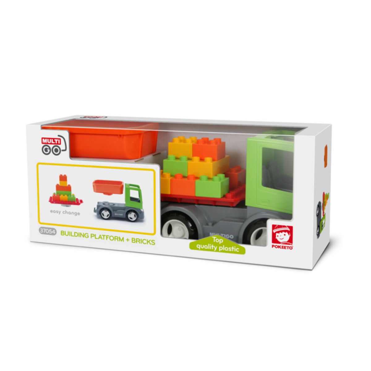 Camion cu cuburi de construit 2 in 1 Pokeeto, 1, hectarul.ro