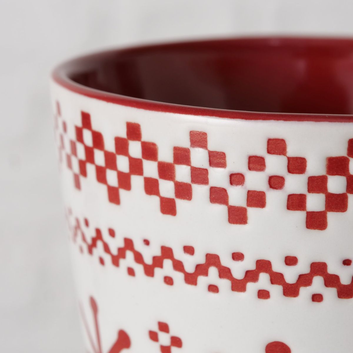 Cana de Craciun rosu/alb cu fulgi de zapada 190 ml Boltze, 3, hectarul.ro