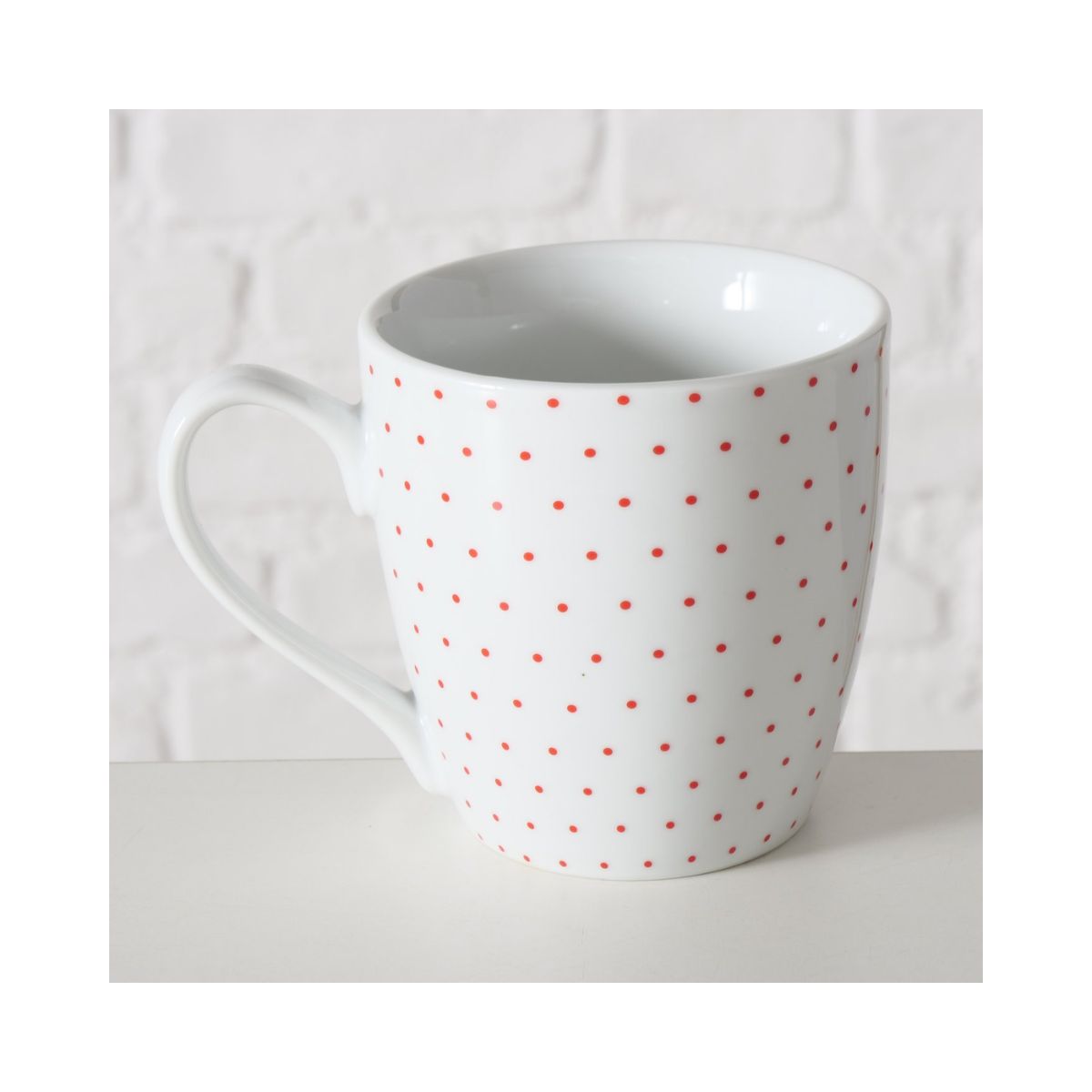 Cana din portelan alb/rosu Jumbo Lilly Boltze, 2, hectarul.ro