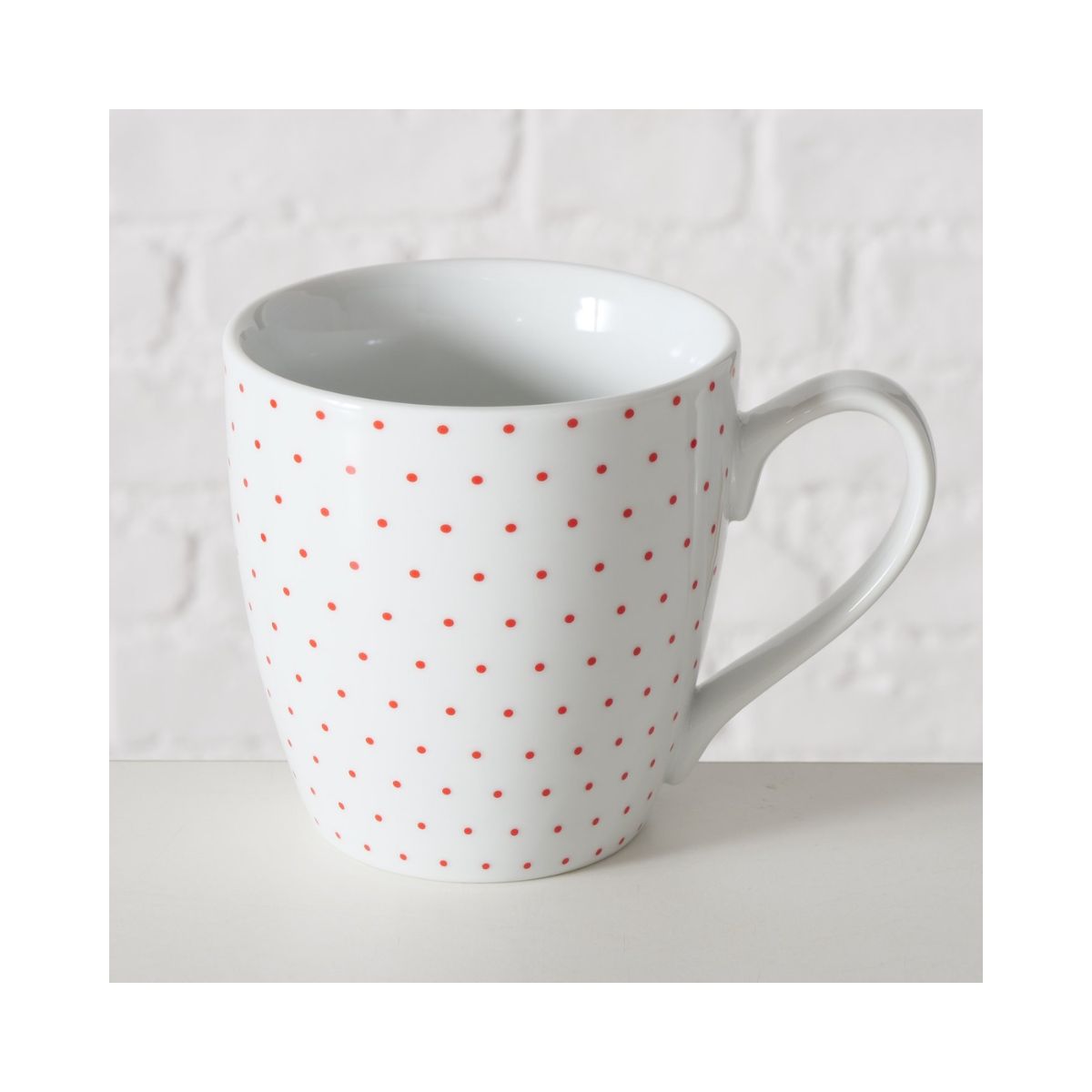 Cana din portelan alb/rosu Jumbo Lilly Boltze, 3, hectarul.ro