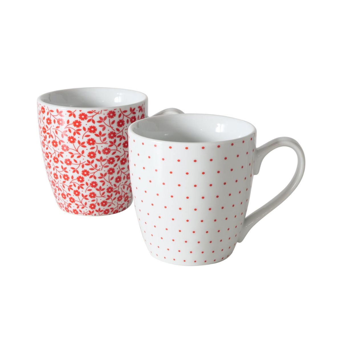 Cana din portelan alb/rosu Jumbo Lilly Boltze, 4, hectarul.ro