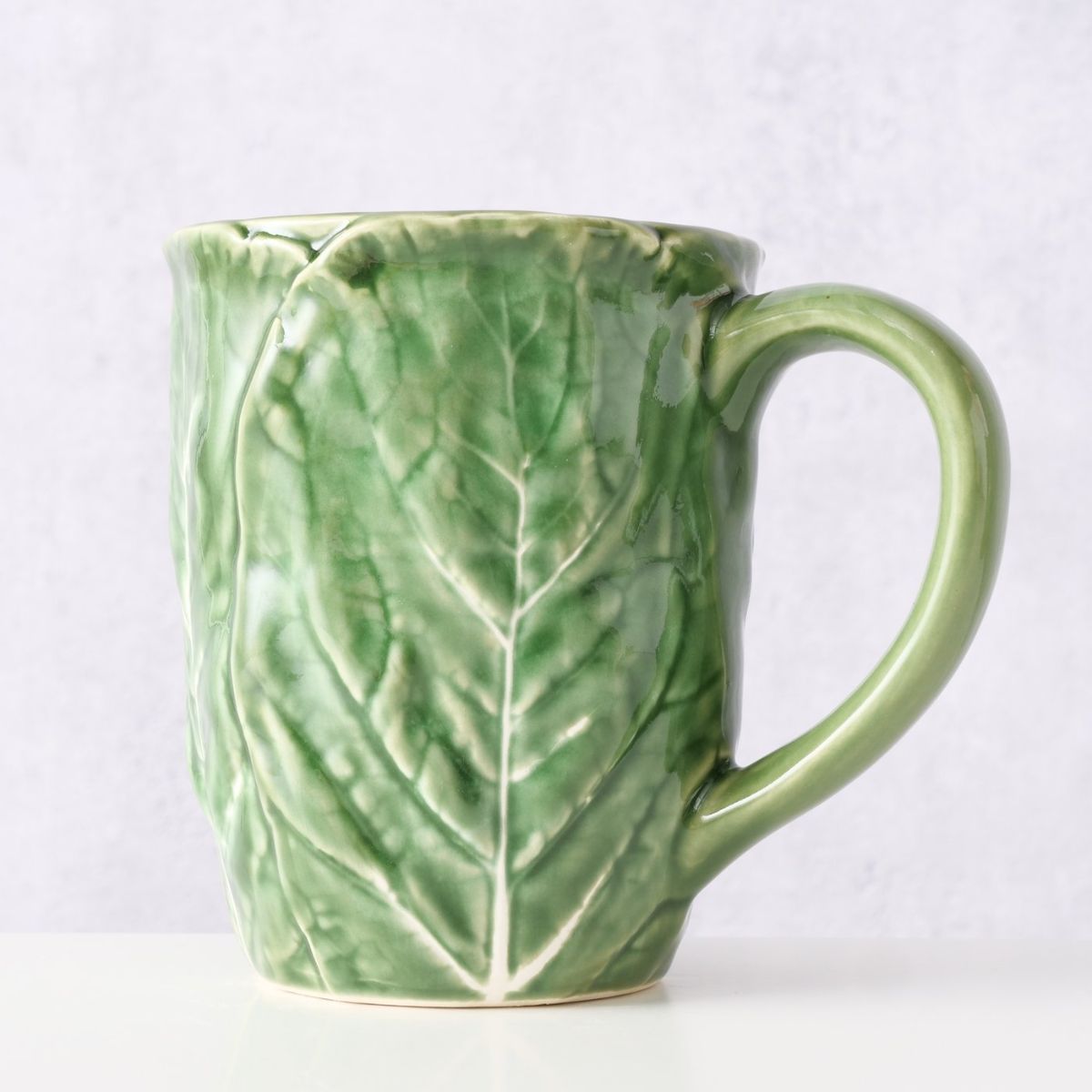 Cana verde ceramica 450 ml Cabbage Boltze, 2, hectarul.ro