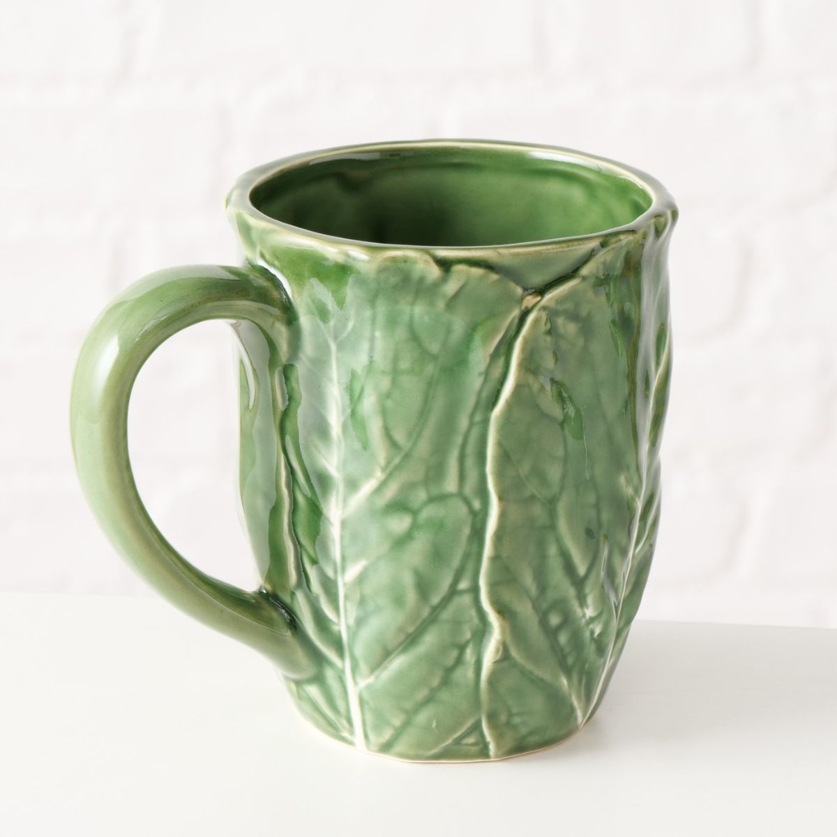 Cana verde ceramica 450 ml Cabbage Boltze, 3, hectarul.ro