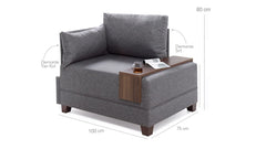 Fotoliu Fly Armchair Left - Grey