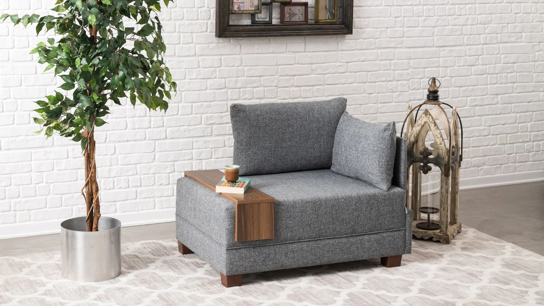 Fotoliu Fly Armchair Right - Grey