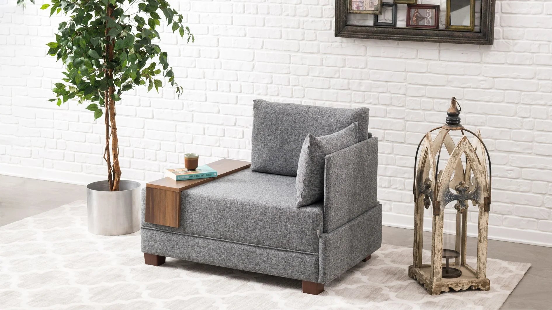 Fotoliu Fly Armchair Right - Grey
