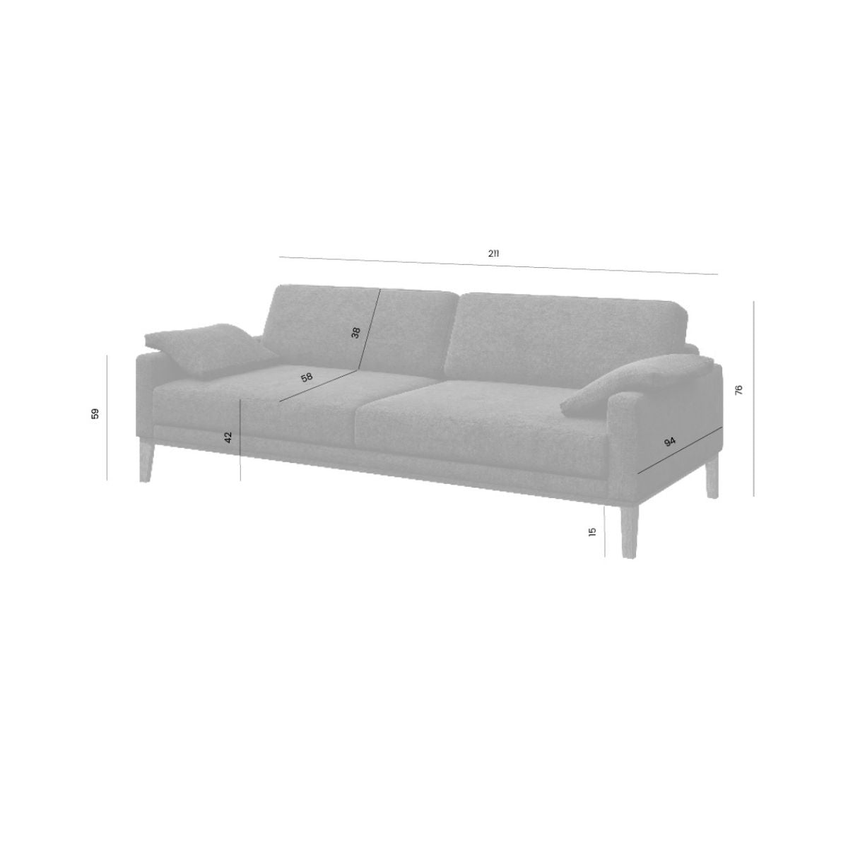 Canapea 3 locuri negru-vintage piele naturala Musso Tufted Mesonica