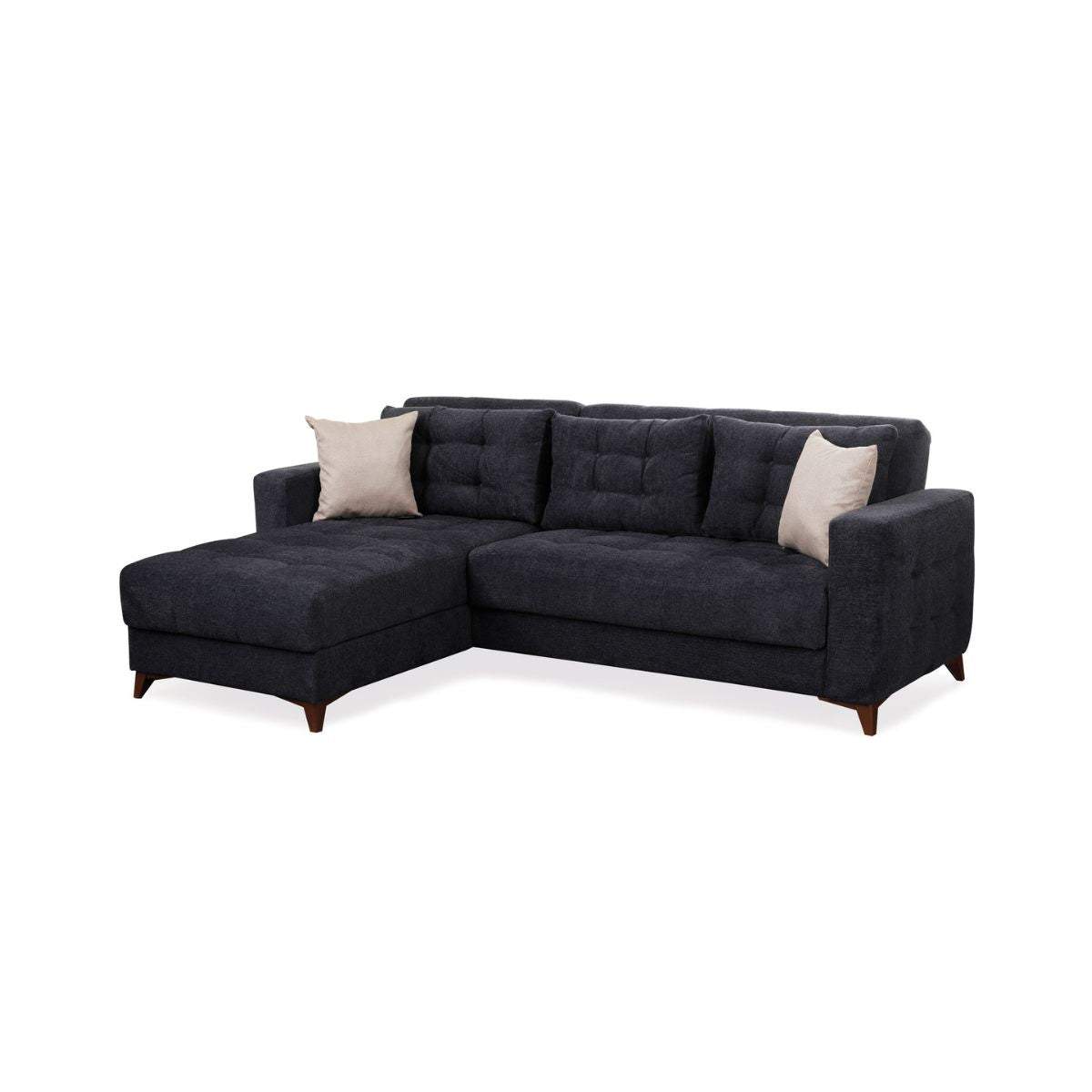 Canapea extensibila albastru denim din textil, MDF si metal 250 cm Mocha Ipar, 1, hectarul.ro