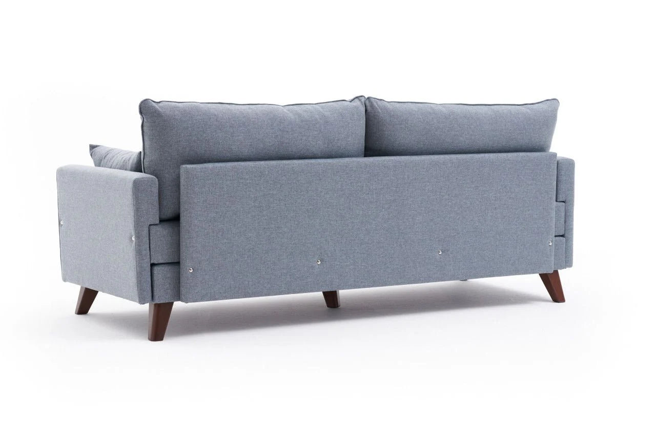 Canapea extensibila cu 3 locuri Bella Soft - Blue