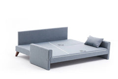 Canapea extensibila cu 3 locuri Bella Soft - Blue