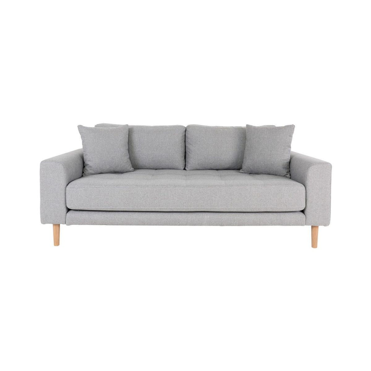 Canapea gri deschis din poliester 180 cm Lido House Nordic