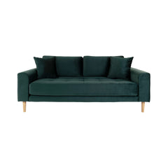 Canapea verde din catifea poliester 180 cm Lido House Nordic