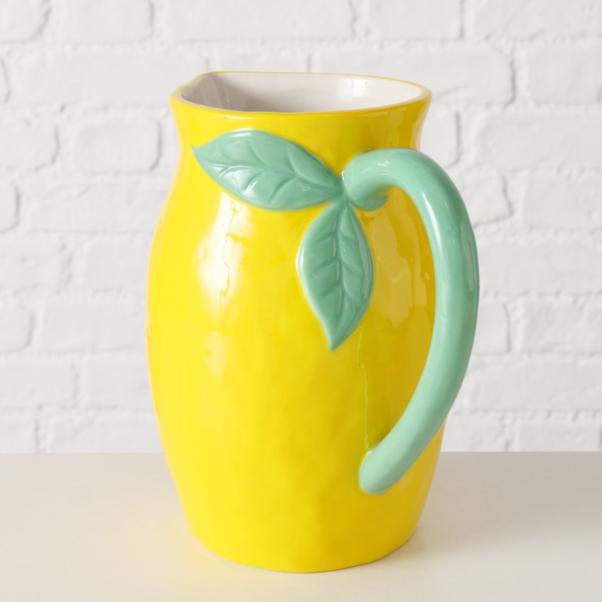 Carafa galbena din portelan 1200 ml Zitronella Boltze, 3, hectarul.ro