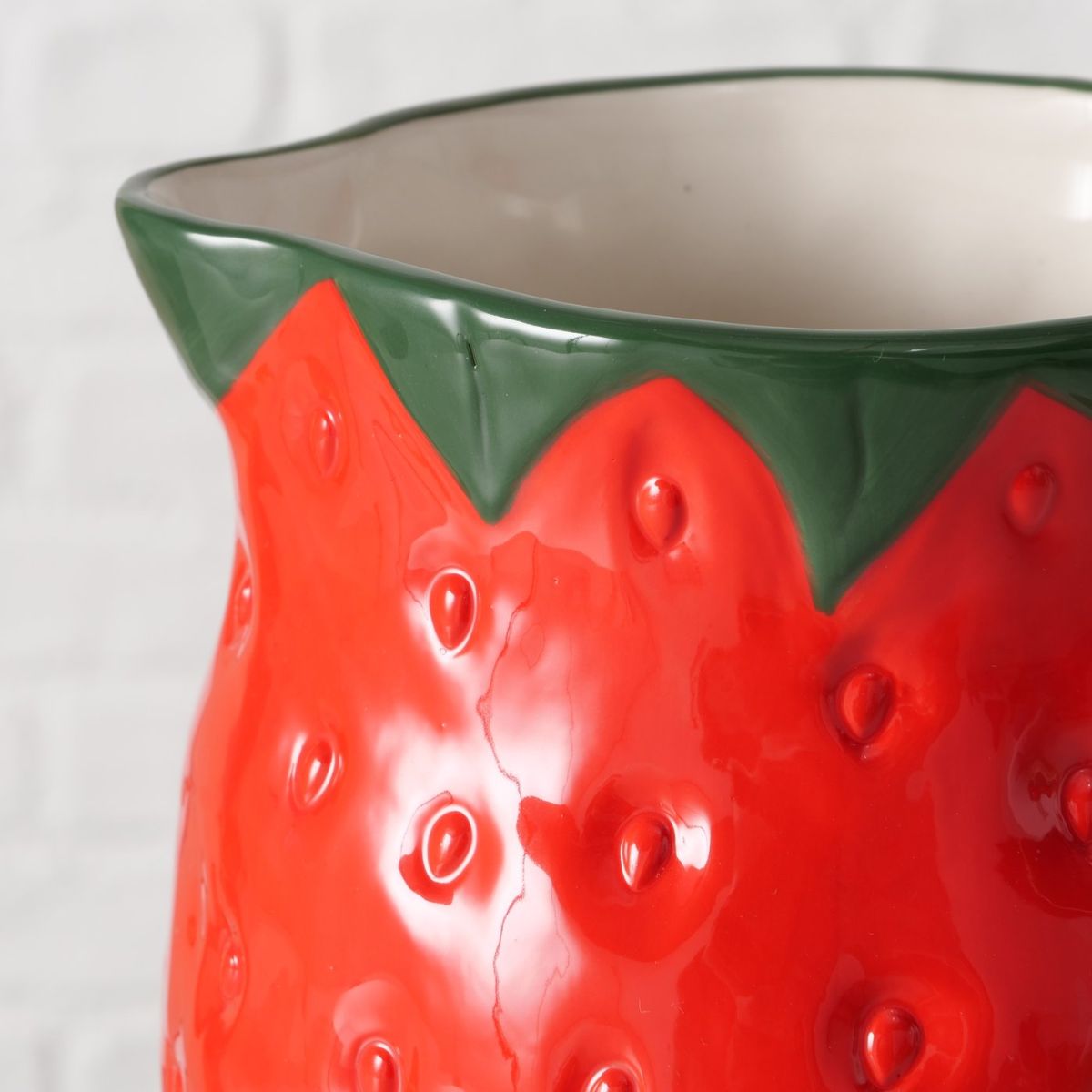 Carafa rosu/verde din portelan 1200 ml Strawberry Boltze, 3, hectarul.ro