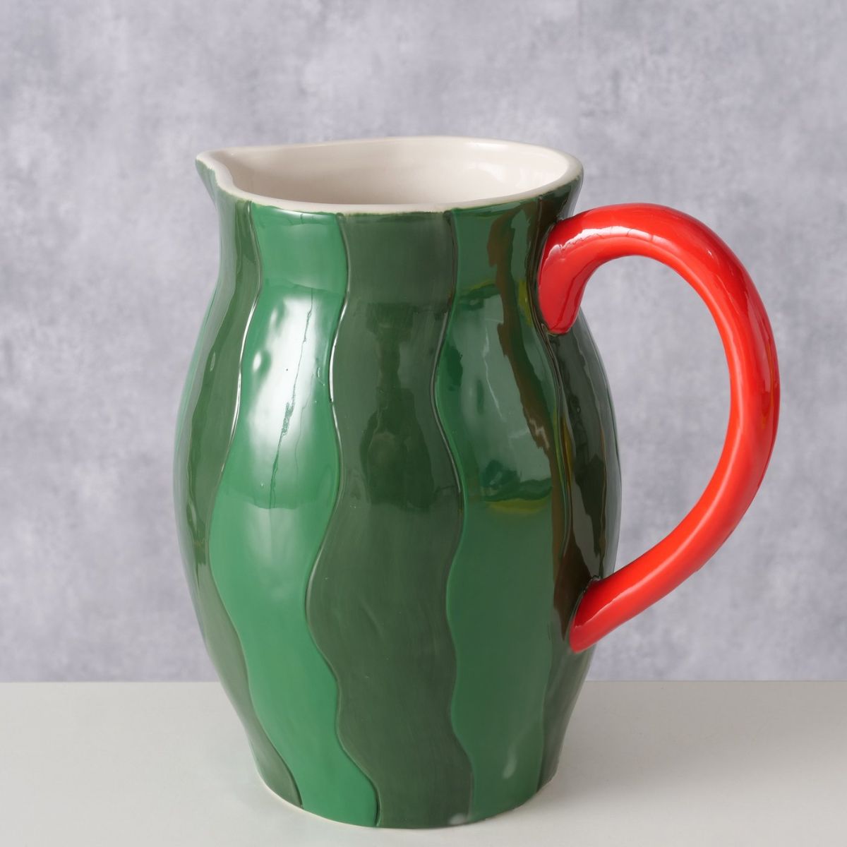 Carafa verde/rosu din portelan 1200 ml Melone Boltze, 2, hectarul.ro