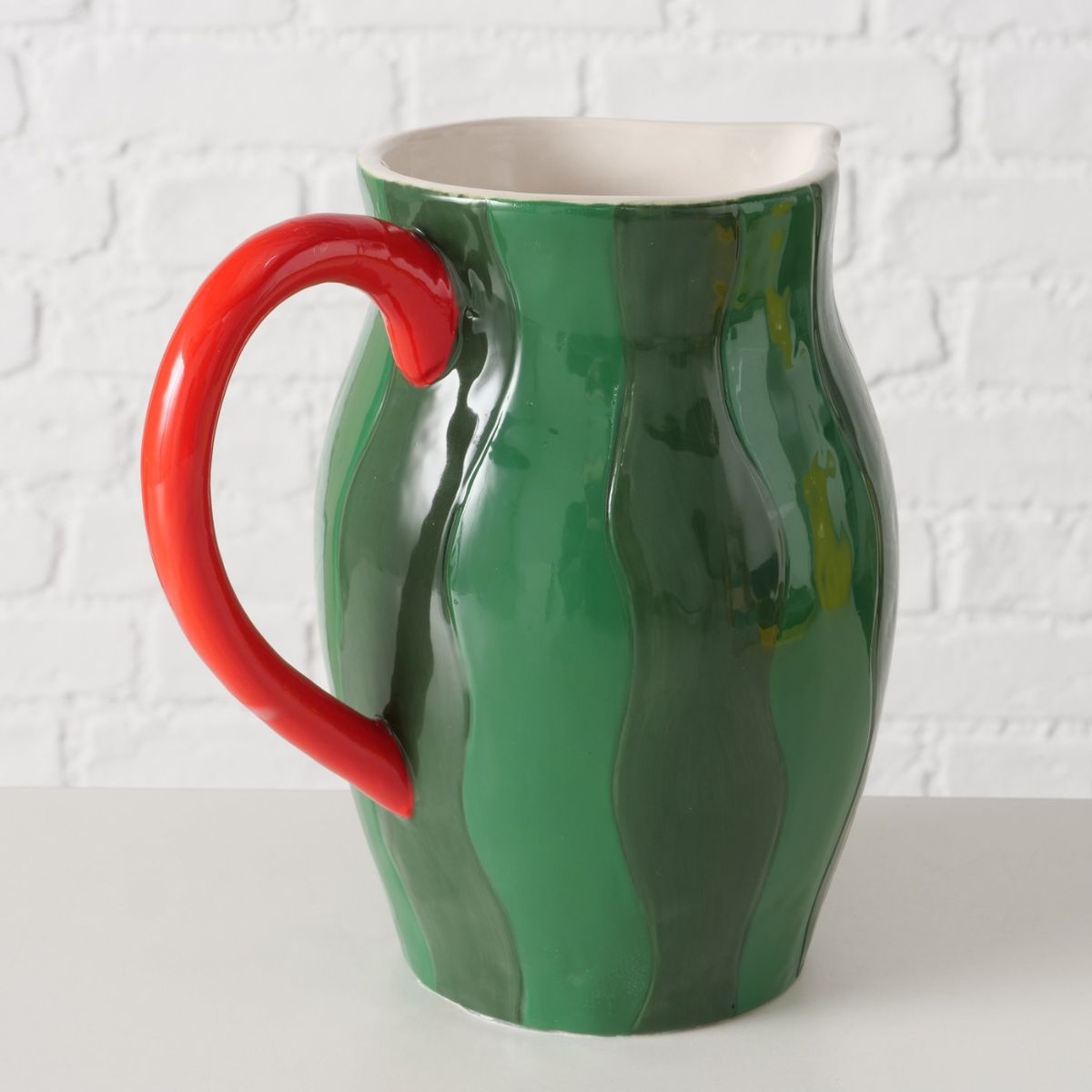 Carafa verde/rosu din portelan 1200 ml Melone Boltze, 3, hectarul.ro