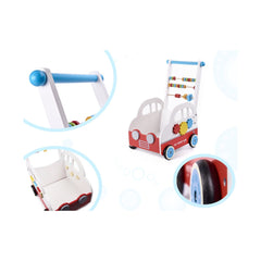 Carucior tip masina de impins din lemn cu numaratoare