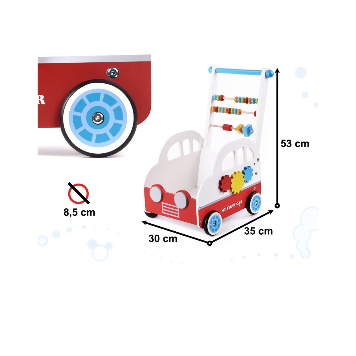 Carucior tip masina de impins din lemn cu numaratoare, 3, hectarul.ro