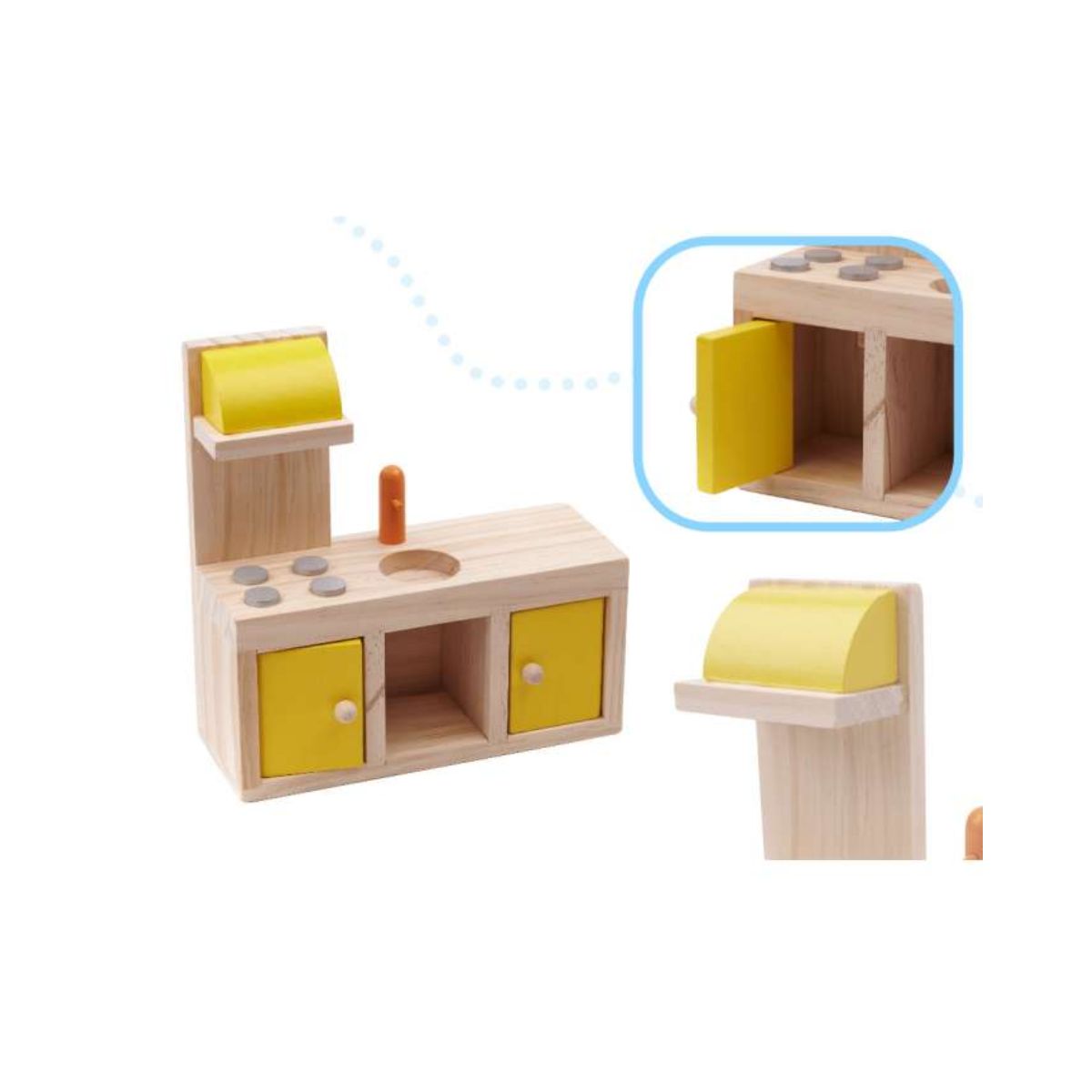 Casa de papusi din lemn cu mobila roz cu LED, 59 x 30 x 90, 5, hectarul.ro