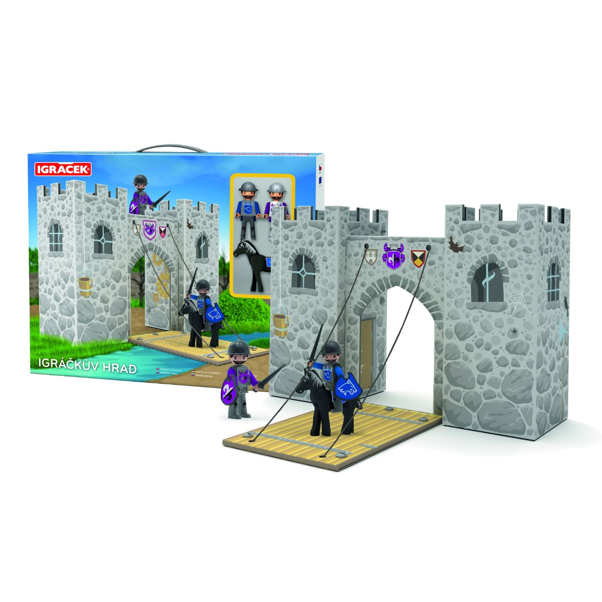 Castel de jucarie cu 2 cavaleri Pokeeto