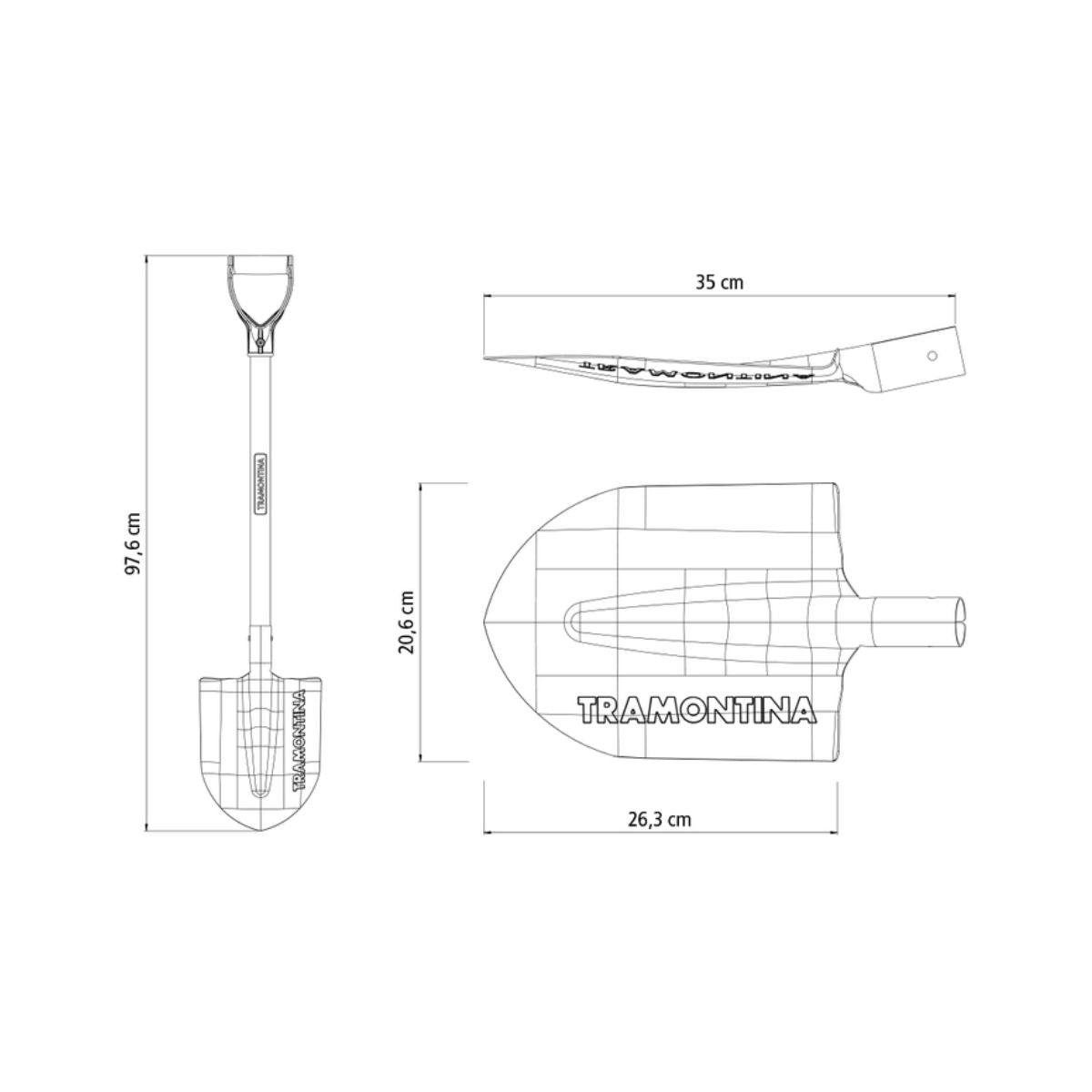 Cazma pentru sapat, 95 cm, Tramontina