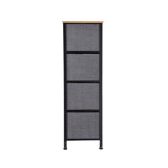 Comoda 4 sertare , 45 x 30 x 94 cm, Grunberg TB68 (gri)