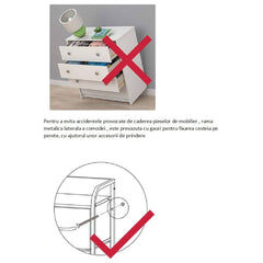 Comoda cu 1 sertar material textil, cadru metalic, blat MDF, 41 x 41 x 47 cm, Grunberg TB89 (gri)