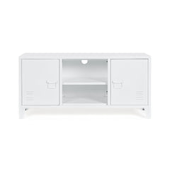 Comoda TV alba din otel 120,5 cm Cambridge Bizzotto