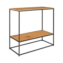 Consola maro/negru din otel si PAL melaminat 80 cm Vita House Nordic