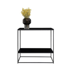 Consola neagra din otel si PAL melaminat 80 cm Vita House Nordic