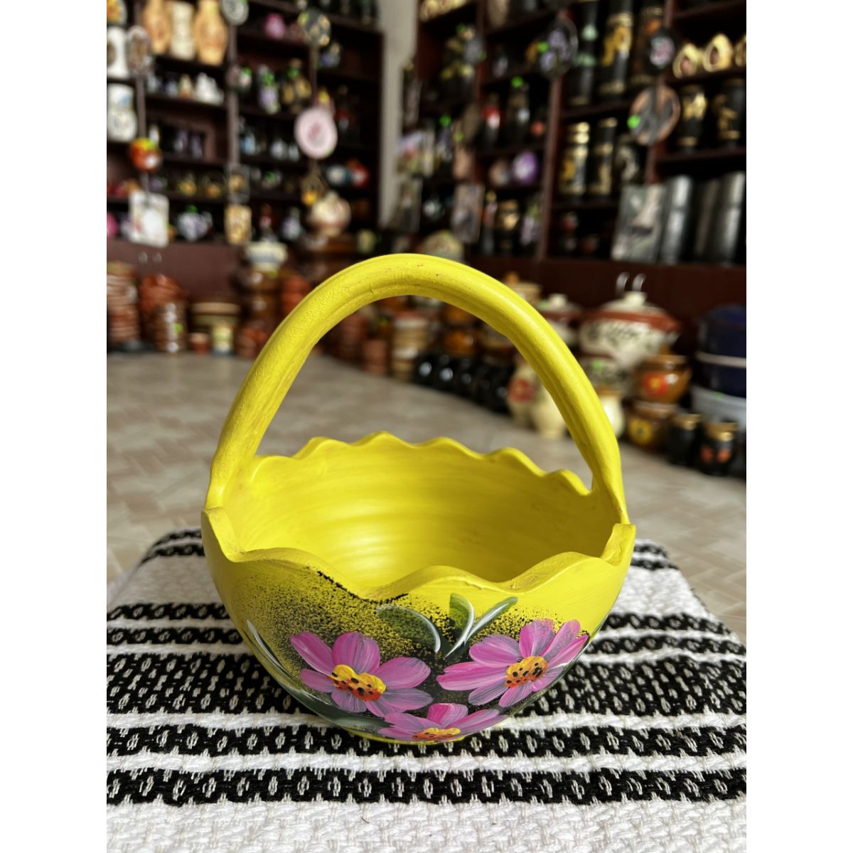 Cos din ceramica galben, 1, hectarul.ro