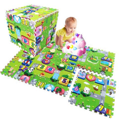 Covor de joaca puzzle pentru copii din spuma EVA, 60 x 60 cm, 4 piese - EP 1008A