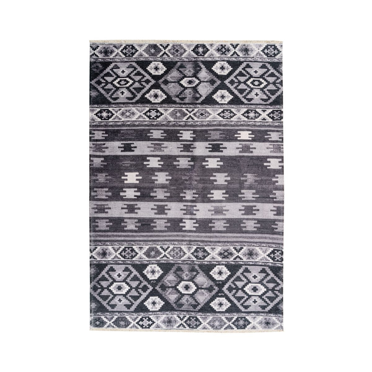 Covor gri din poliester My Ethno 261 Obsession, 1, hectarul.ro