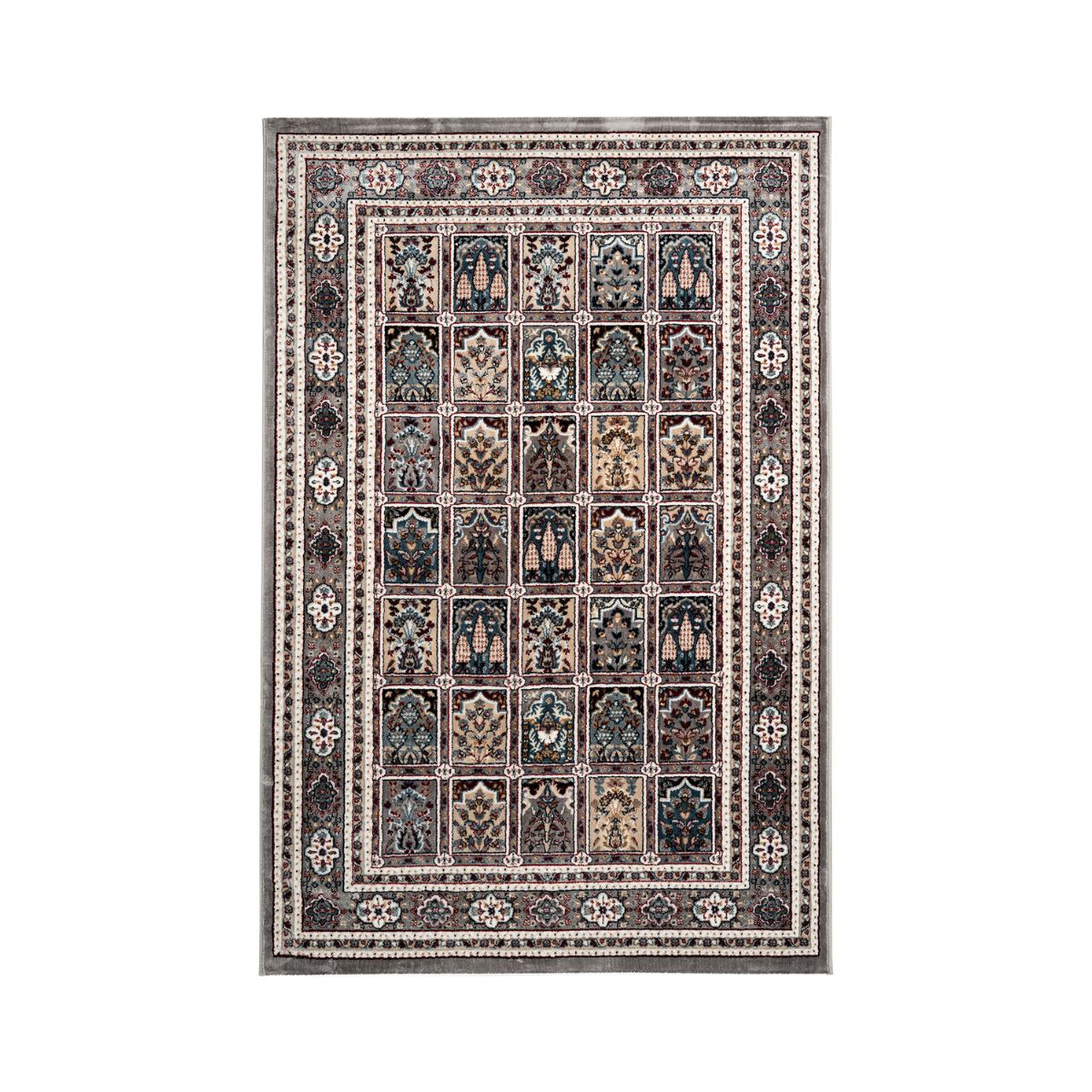 Covor gri din poliester My Isfahan 742 Obsession, 1, hectarul.ro