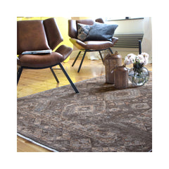 Covor taupe din poliester My Laos 466 Obsession