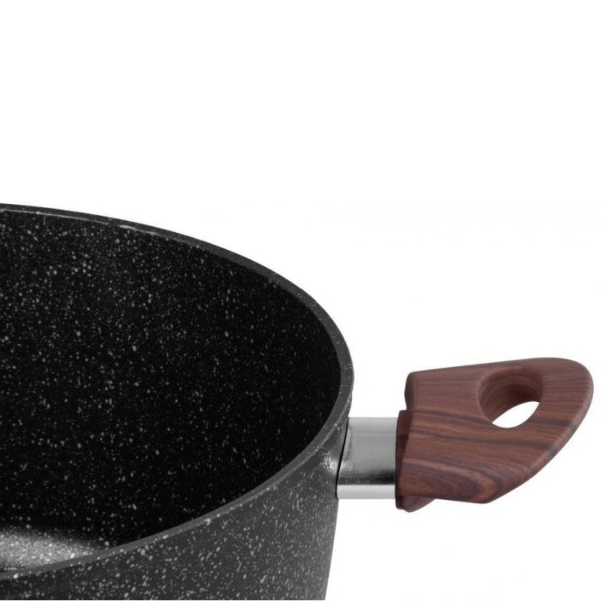 Cratita din aluminiu cu triplu strat antiaderent din marmura MagicHome Marble Line, 24 cm, 4 litri, cu capac, 2, hectarul.ro