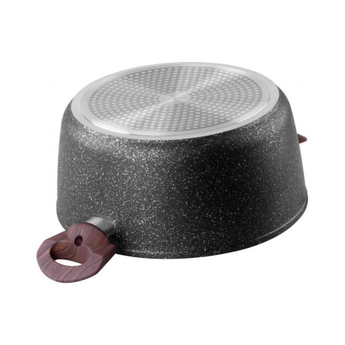 Cratita din aluminiu cu triplu strat antiaderent din marmura MagicHome Marble Line, 24 cm, 4 litri, cu capac, 3, hectarul.ro