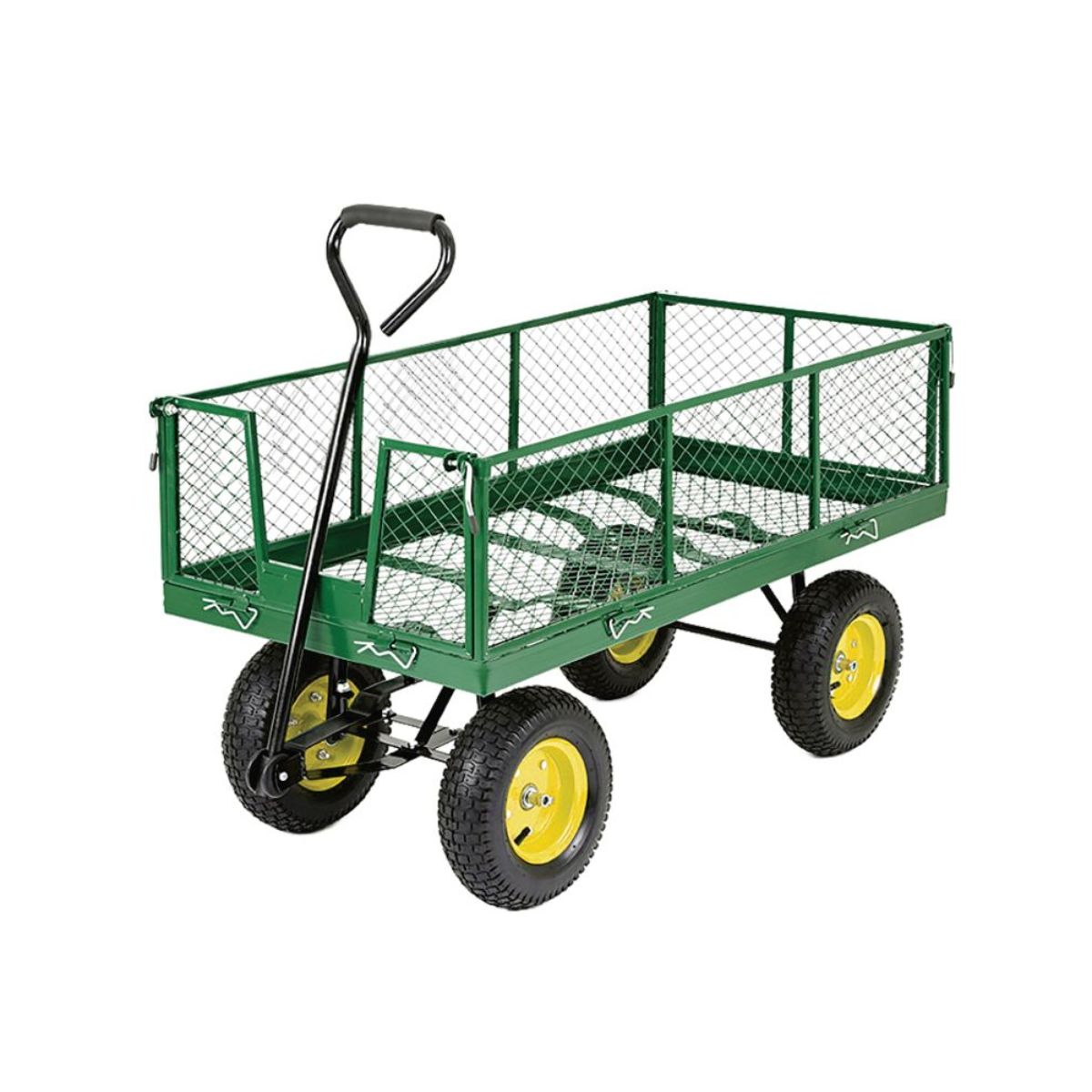 Carucior de mana pentru gradina, greutate maxima suportata 300 kg, volum 80 lit, 186.5x52x57 cm, 1, hectarul.ro