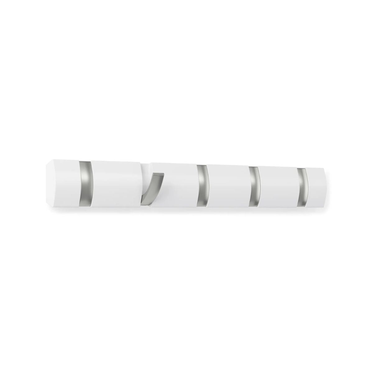 Cuier alb/argintiu din lemn 51x6 cm Flip 5 Umbra
