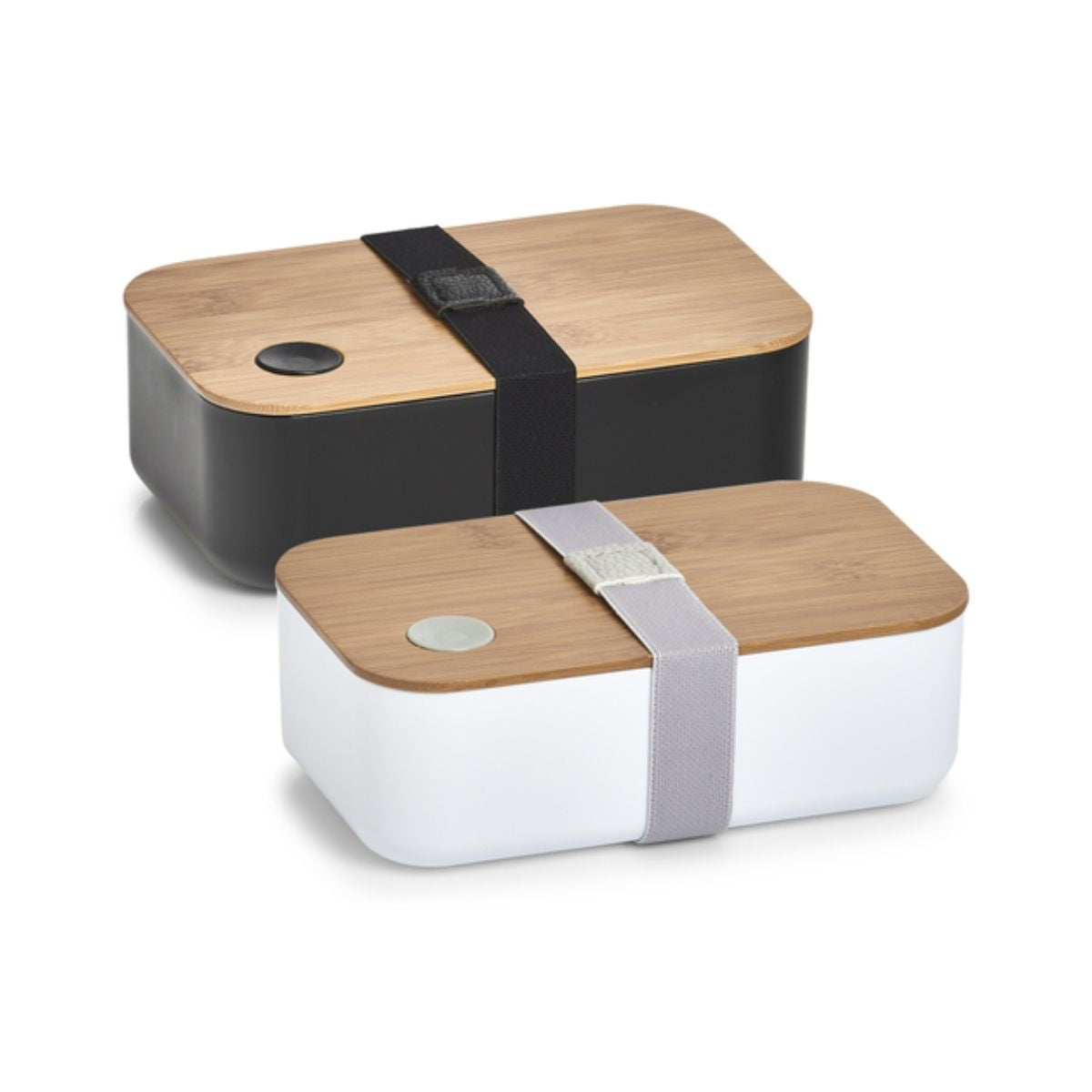 Cutie pentru sandwich, 750 ml, din plastic si bambus, alb Lunch box Zeller, 6, hectarul.ro