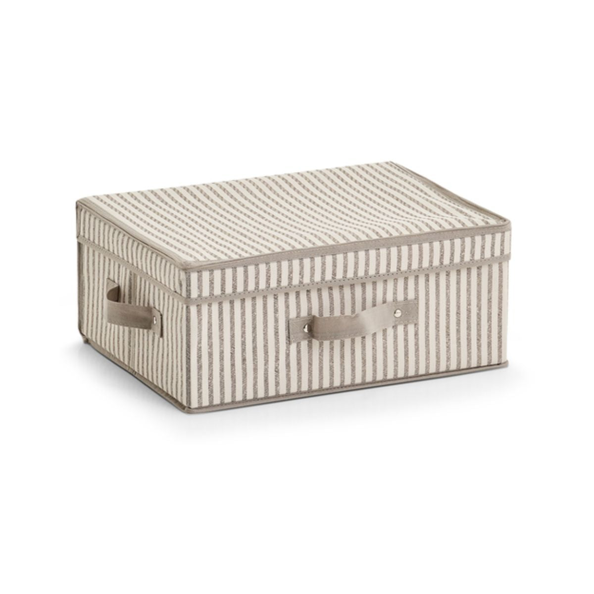 Cutie textila cu capac 38 x 29 x 16,5 cm, bej, Stripes Zeller, 1, hectarul.ro