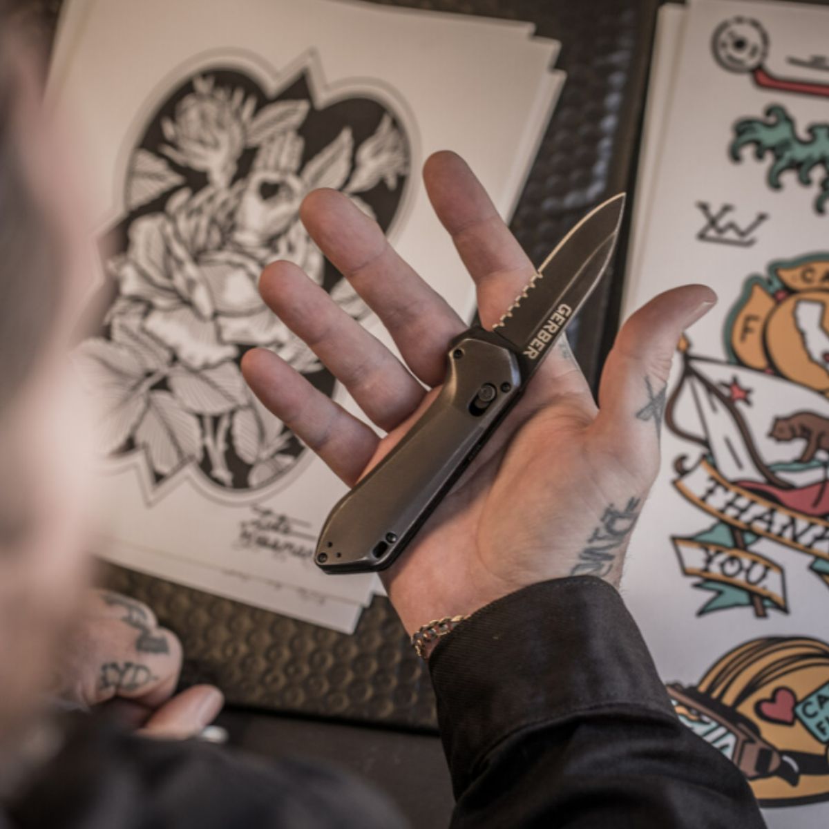 Cutit de buzunar EDC (everyday carry), pliabil , GERBER,Highbrow Compact Verde