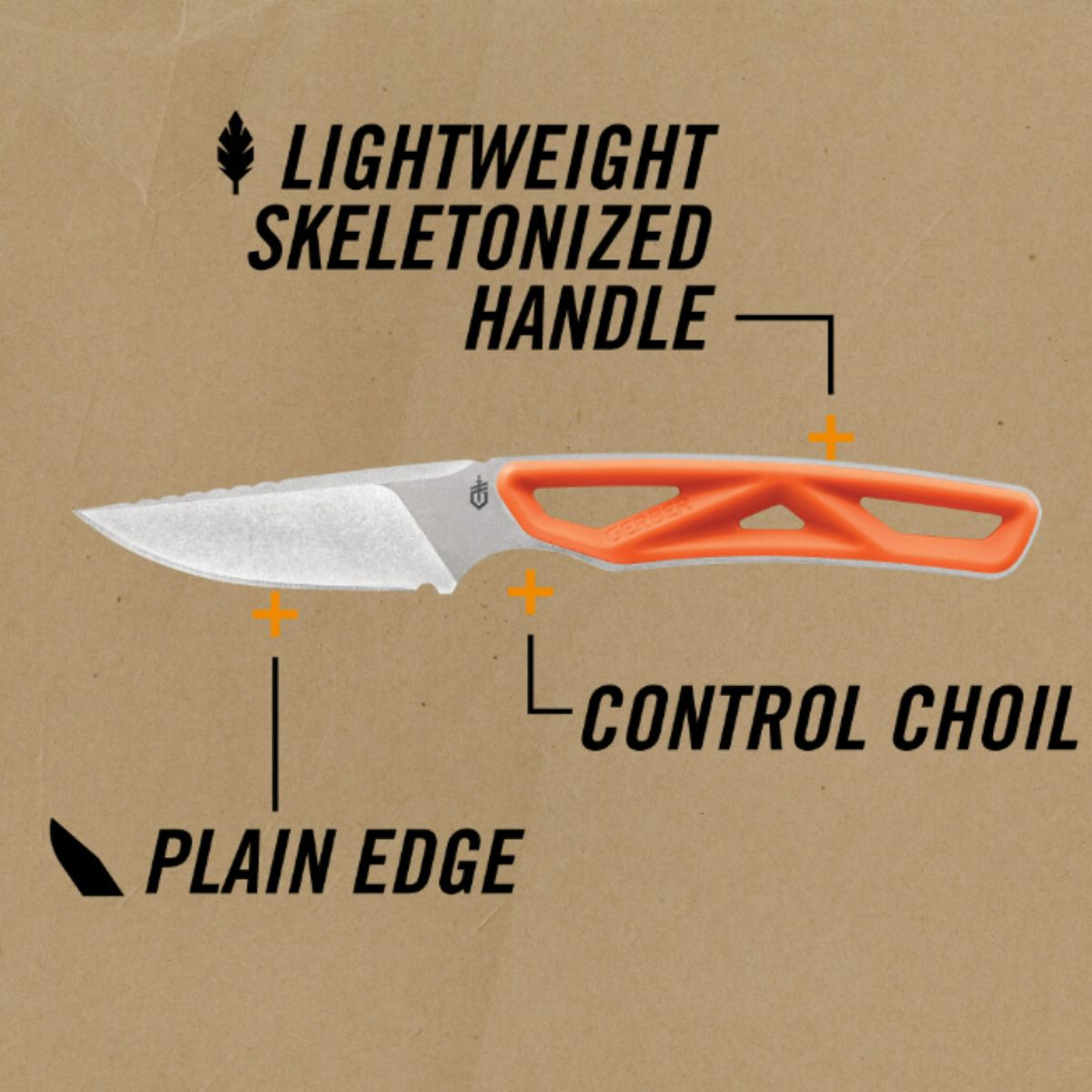 Cutit de exterior Gerber cu teaca, lungime lama 5,7 cm, Caper Exo-Mod, material lama 7Cr17MoV, portocaliu, 3, hectarul.ro