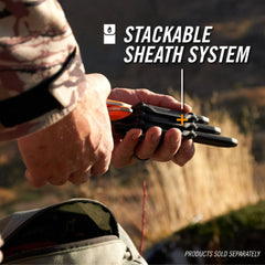 Cutit de exterior Gerber cu teaca, lungime lama 5,7 cm, Caper Exo-Mod, material lama 7Cr17MoV, portocaliu