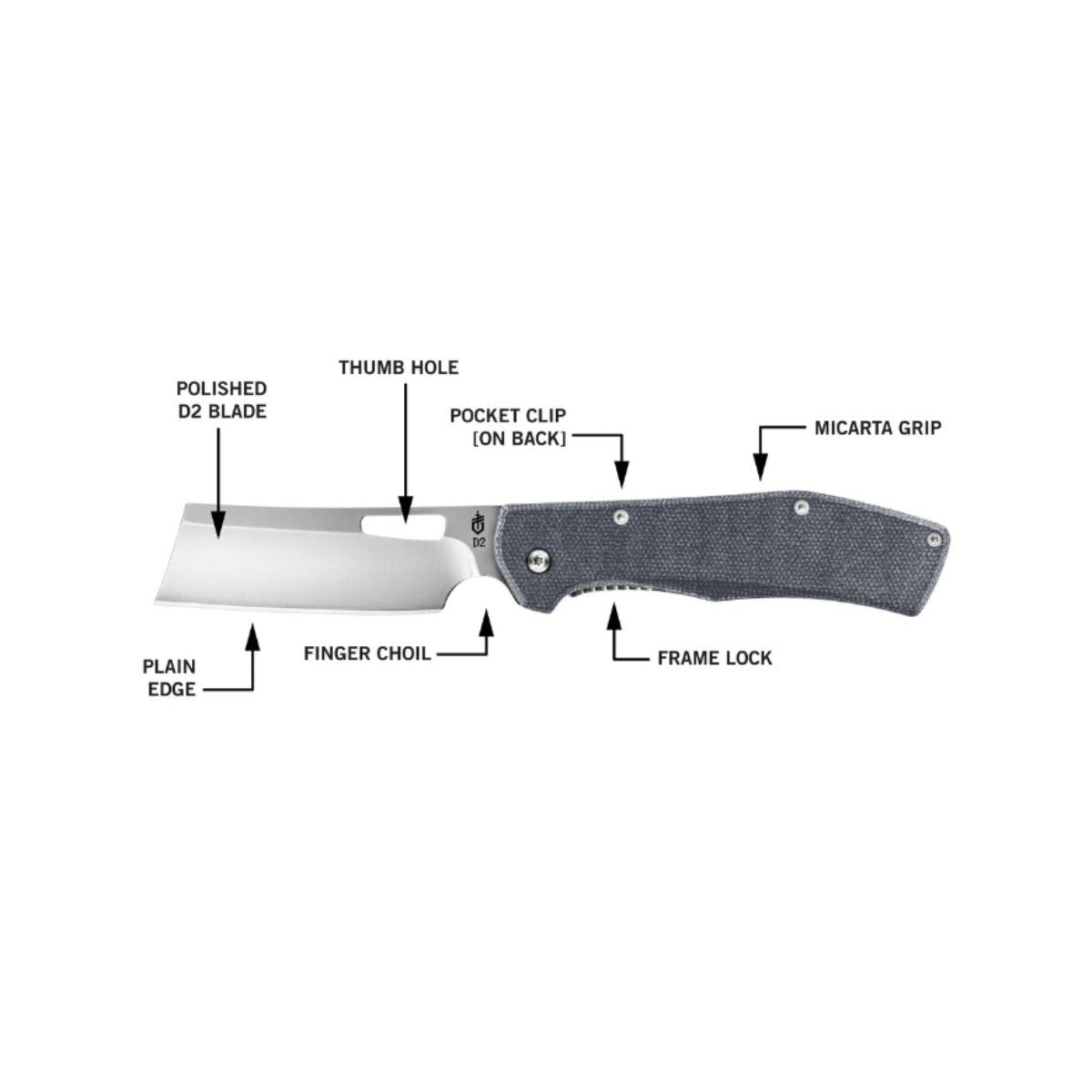 Cutit  EDC (everyday carry) GERBER, pliabil, Micarta Blue