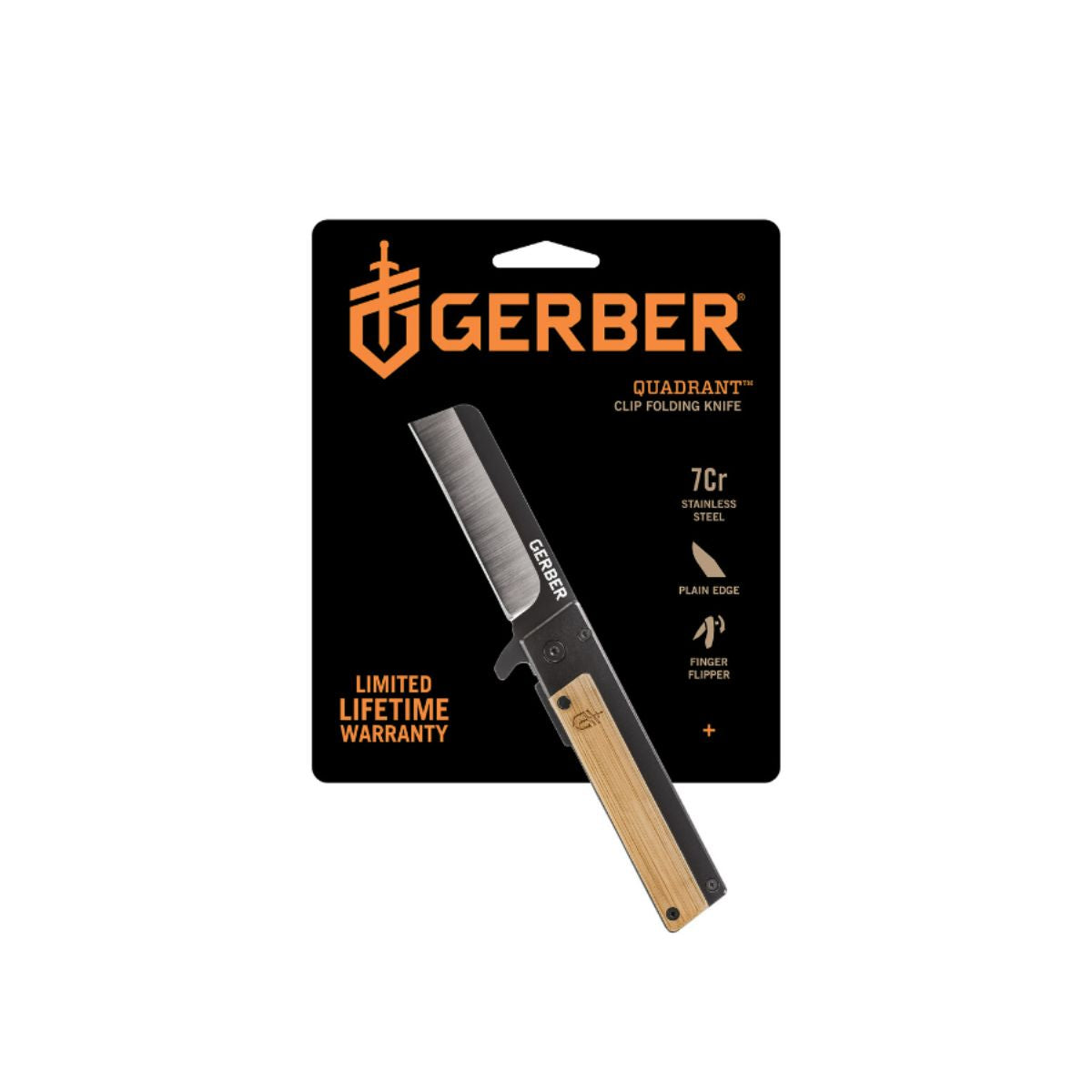 Cutit pliabil de buzunar Gerber, lungime lama 6,8 cm Quadrant Modern Folding Bambo