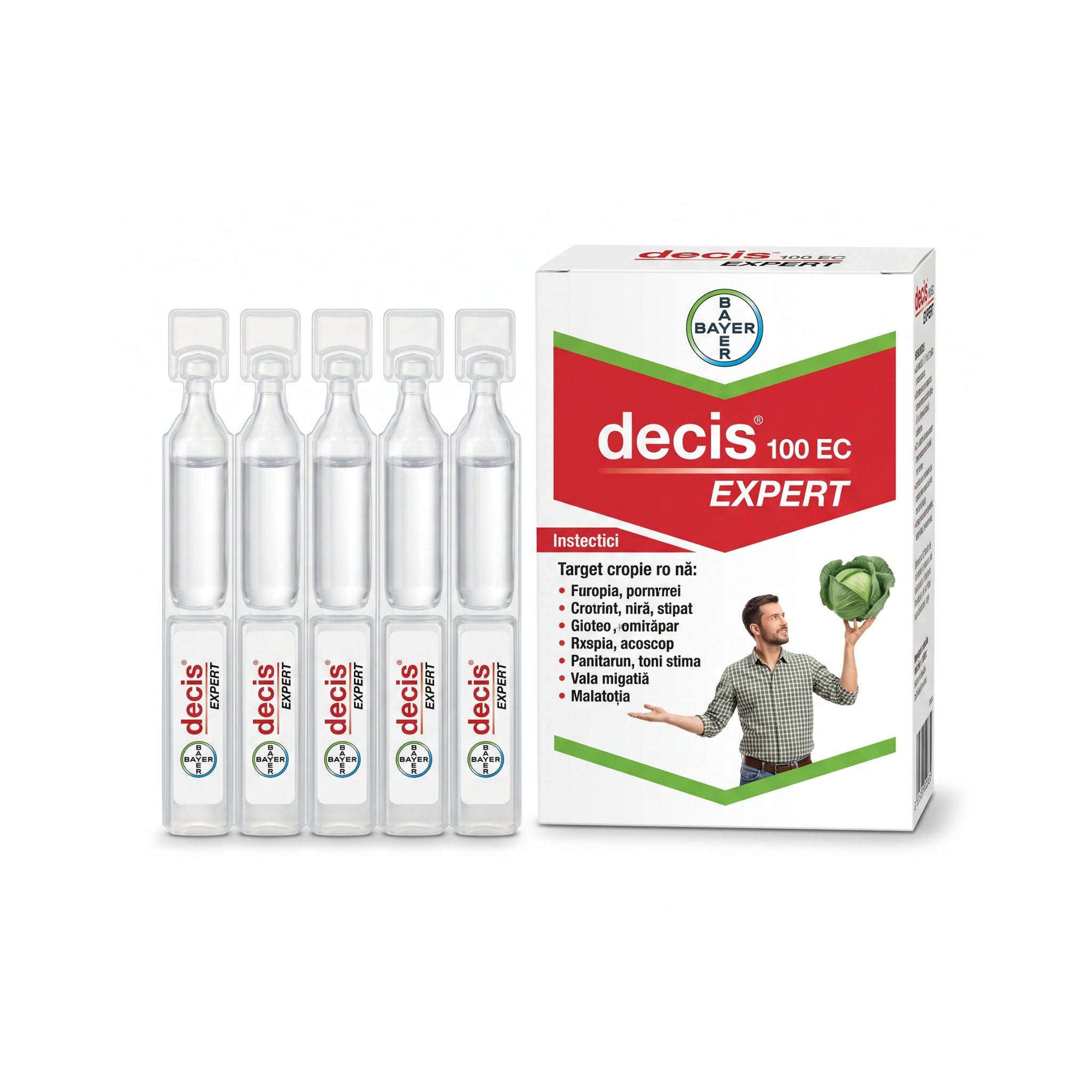 Decis Expert 100 EC 2,5 ml insecticid Bayer cu deltametrin pentru cereale, rapiță și legume, 2, hectarul.ro
