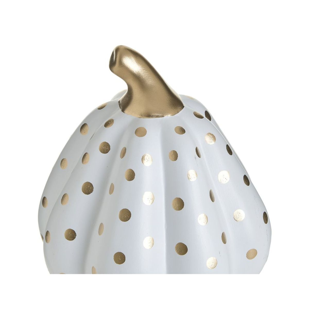 Decoratiune alb/auriu din ceramica dovleac Φ18Χ20 Inart