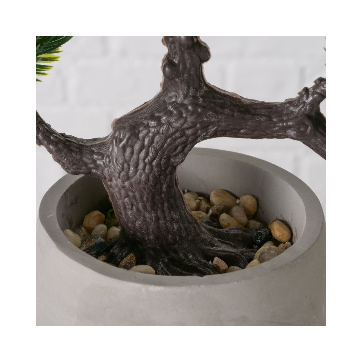 Decoratiune alb/verde design bonsai in ghiveci 21 cm Boltze, 4, hectarul.ro