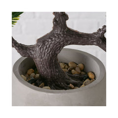 Decoratiune alb/verde design bonsai in ghiveci 21 cm Boltze